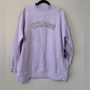 CHNGE Violet Logo Crewneck Sweatshirt Men’s Size Small Athleisure Lounge Wear